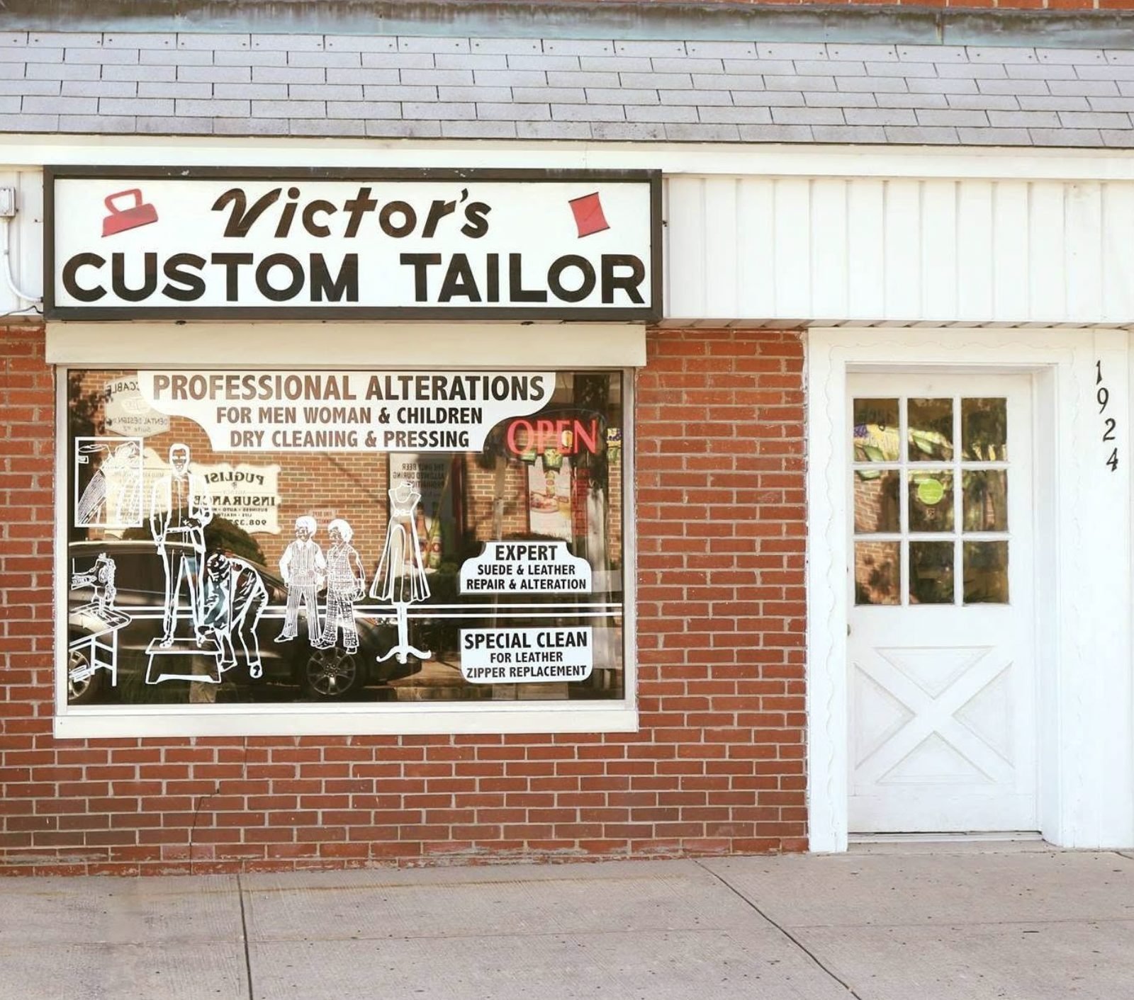 Victor's Custom Tailor storefront at 1924 Westfield Avenue, Scotch Plains
